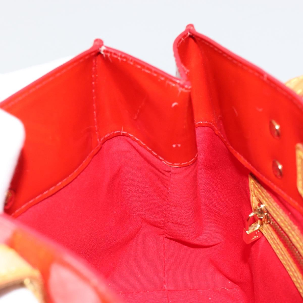 LOUIS VUITTON Monogram Vernis Reade PM Hand Bag Red Rouge M91088 LV Auth ar13936