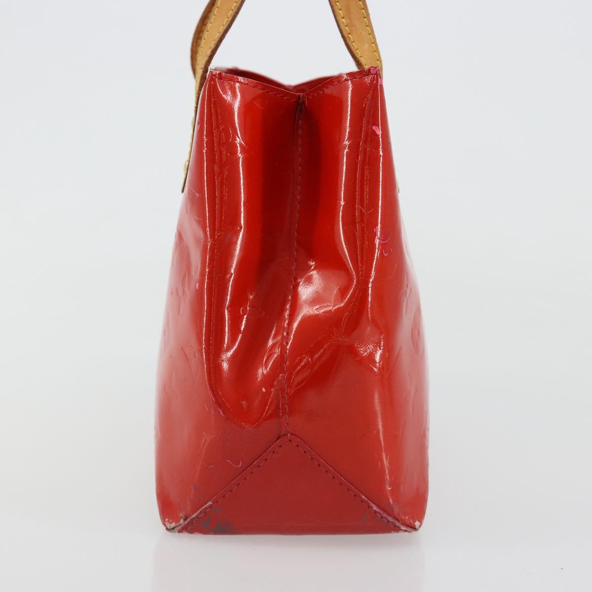 LOUIS VUITTON Monogram Vernis Reade PM Hand Bag Red Rouge M91088 LV Auth ar13936