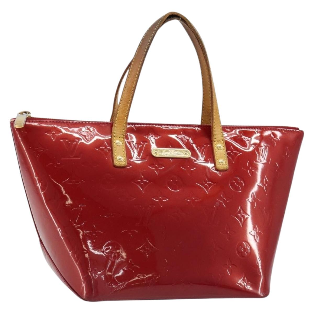 LOUIS VUITTON Monogram Vernis Bellevue PM Bag Pomme D'amour M93583 Auth ar13938