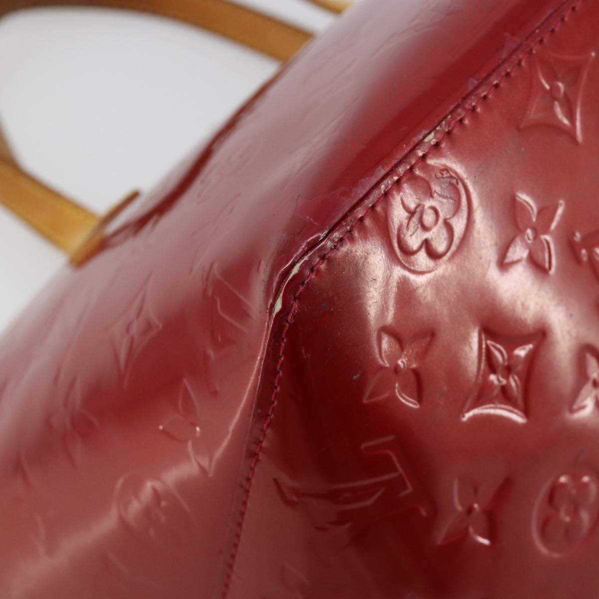 LOUIS VUITTON Monogram Vernis Bellevue PM Bag Pomme D'amour M93583 Auth ar13938