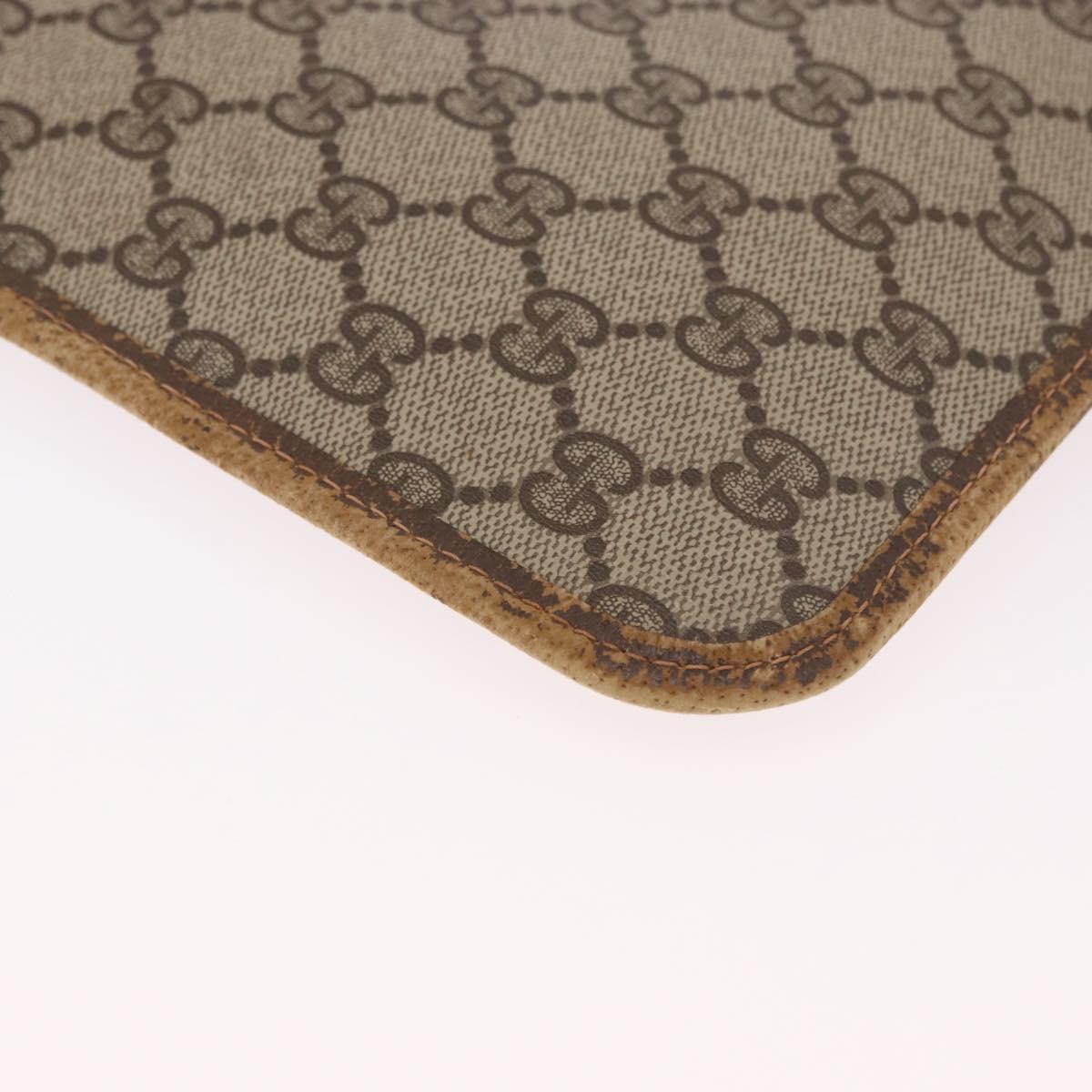 GUCCI GG Supreme Web Sherry Line Clutch Bag PVC Beige 89 02 060 Auth ar13939
