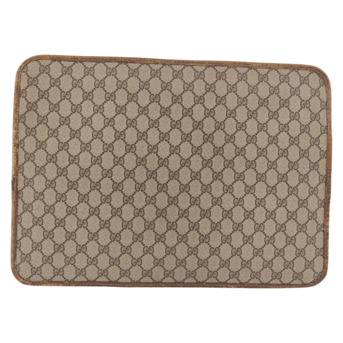 GUCCI GG Supreme Web Sherry Line Clutch Bag PVC Beige 89 02 060 Auth ar13939