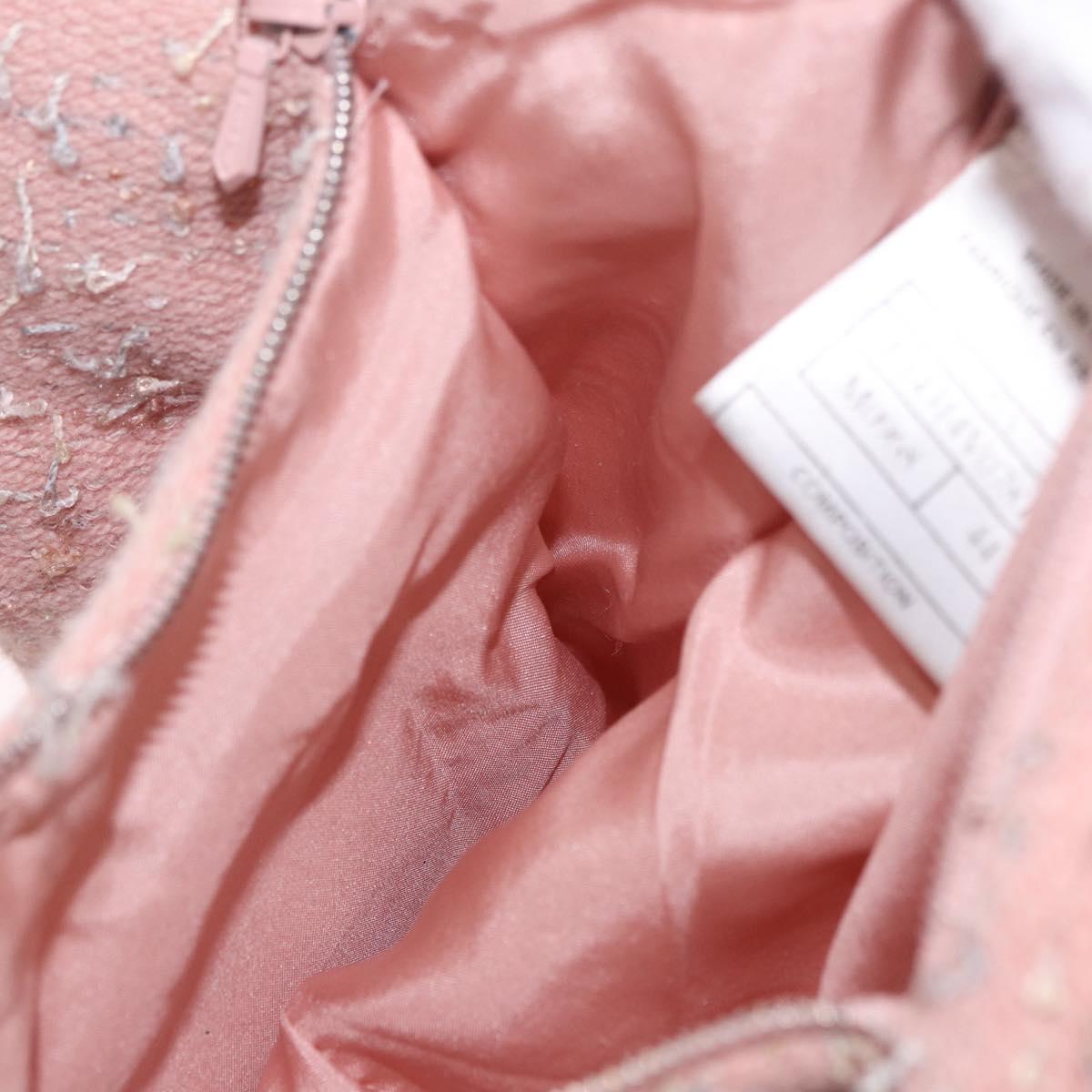 CHANEL Shoulder Bag Tweed Pink Silver CC Auth ar13942A