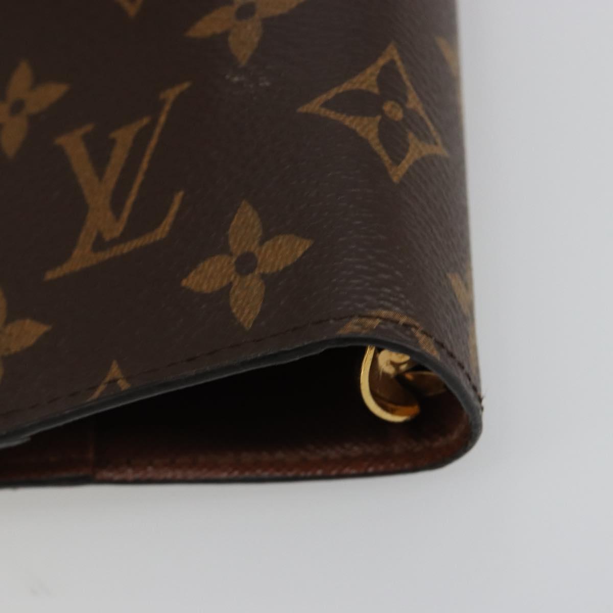 LOUIS VUITTON Monogram Agenda GM Day Planner Cover R20006 LV Auth ar13947