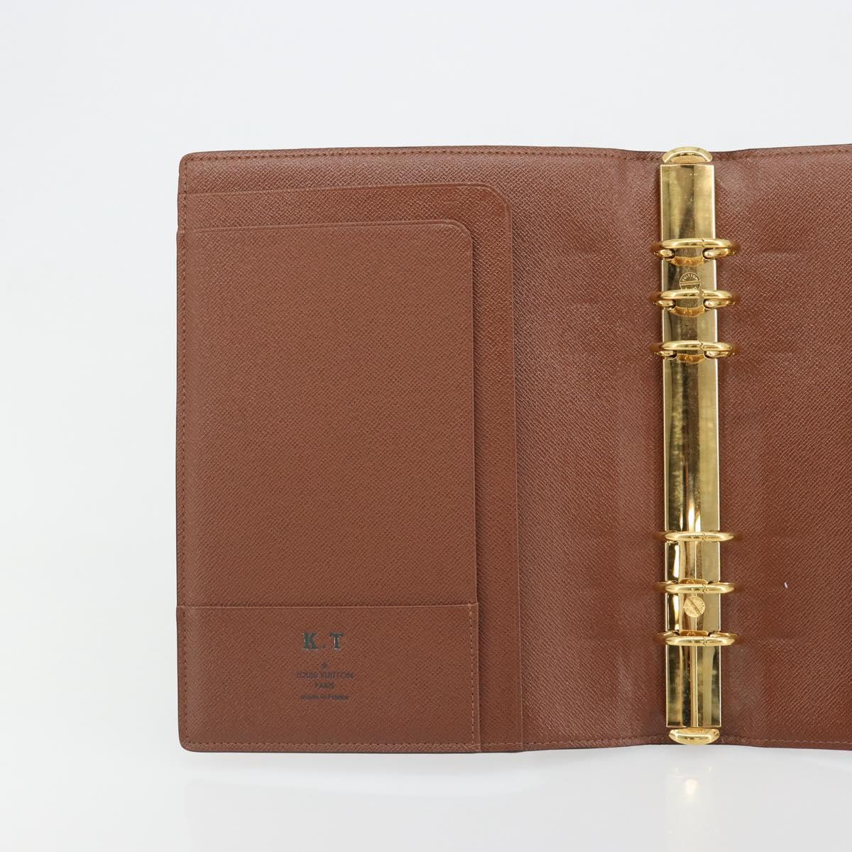 LOUIS VUITTON Monogram Agenda GM Day Planner Cover R20006 LV Auth ar13947