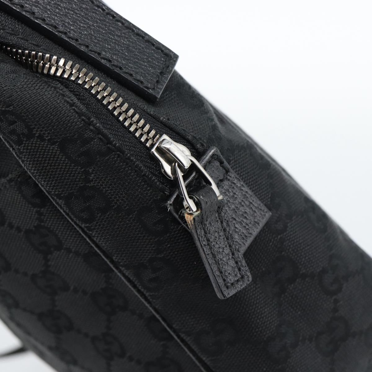 GUCCI GG Canvas Shoulder Bag Black Silver 122759 Auth ar13952