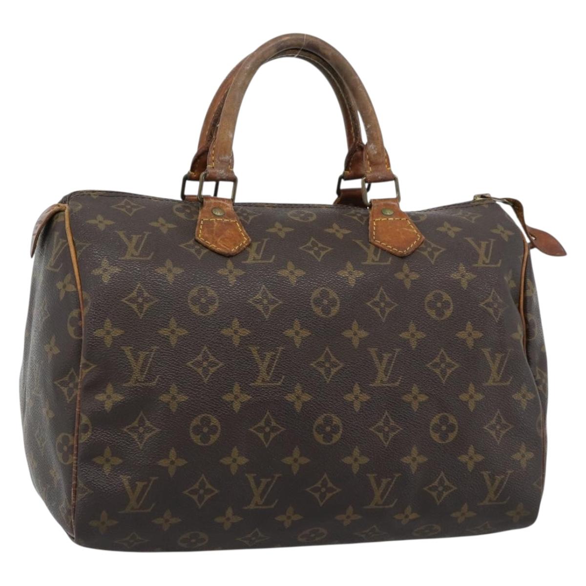 LOUIS VUITTON Monogram Speedy 30 Hand Bag M41526 LV Auth ar13956