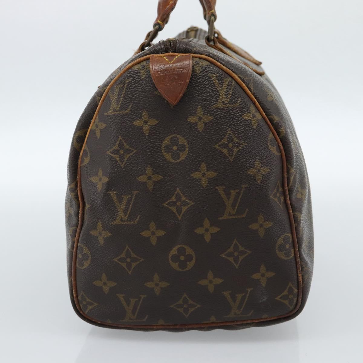 LOUIS VUITTON Monogram Speedy 30 Hand Bag M41526 LV Auth ar13956