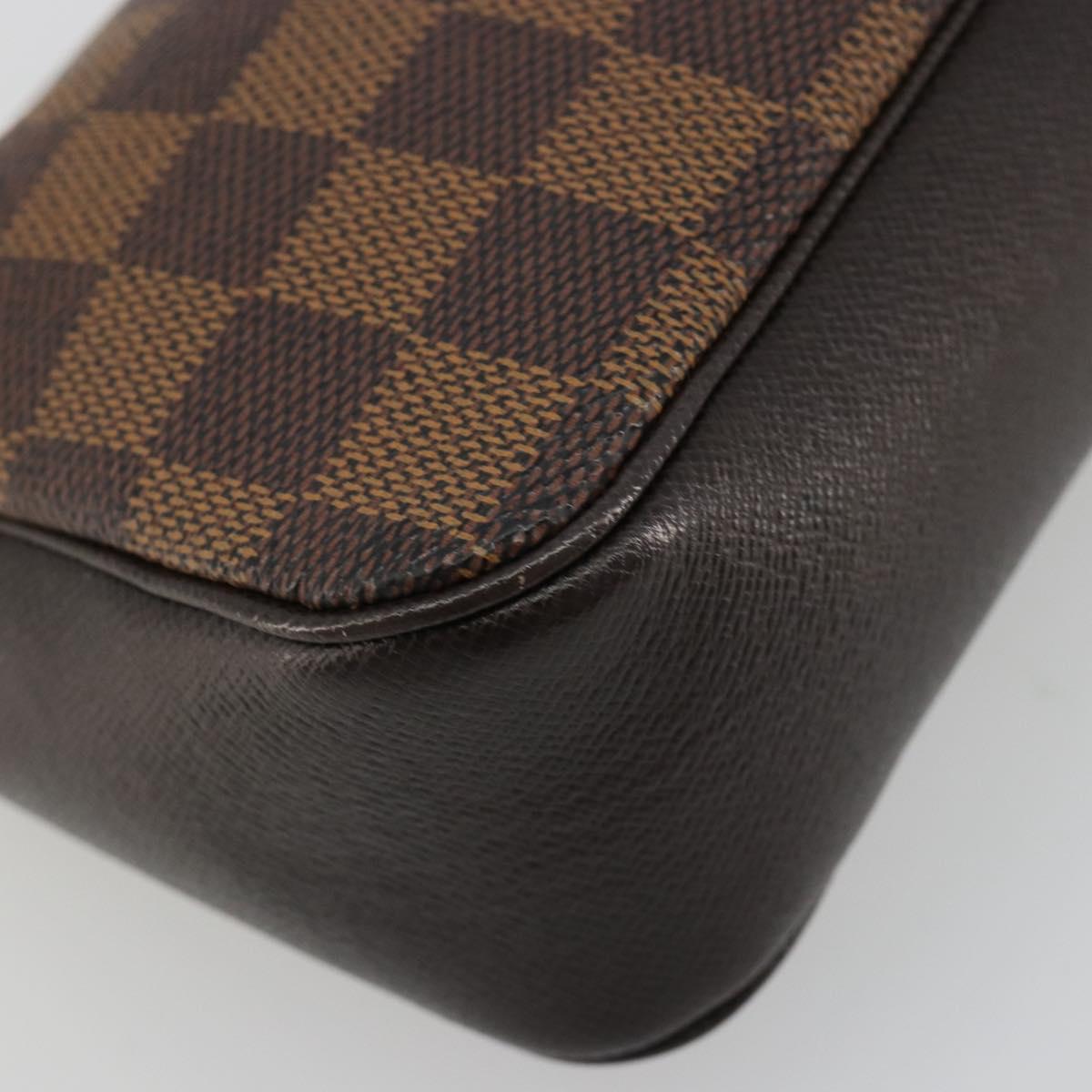 LOUIS VUITTON Damier Ebene Trousse Makeup Pouch N51982 LV Auth ar13958V