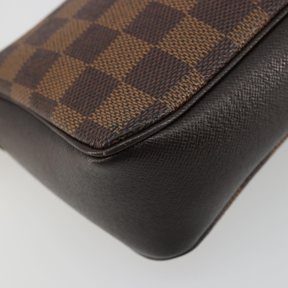 LOUIS VUITTON Damier Ebene Trousse Makeup Pouch N51982 LV Auth ar13958V