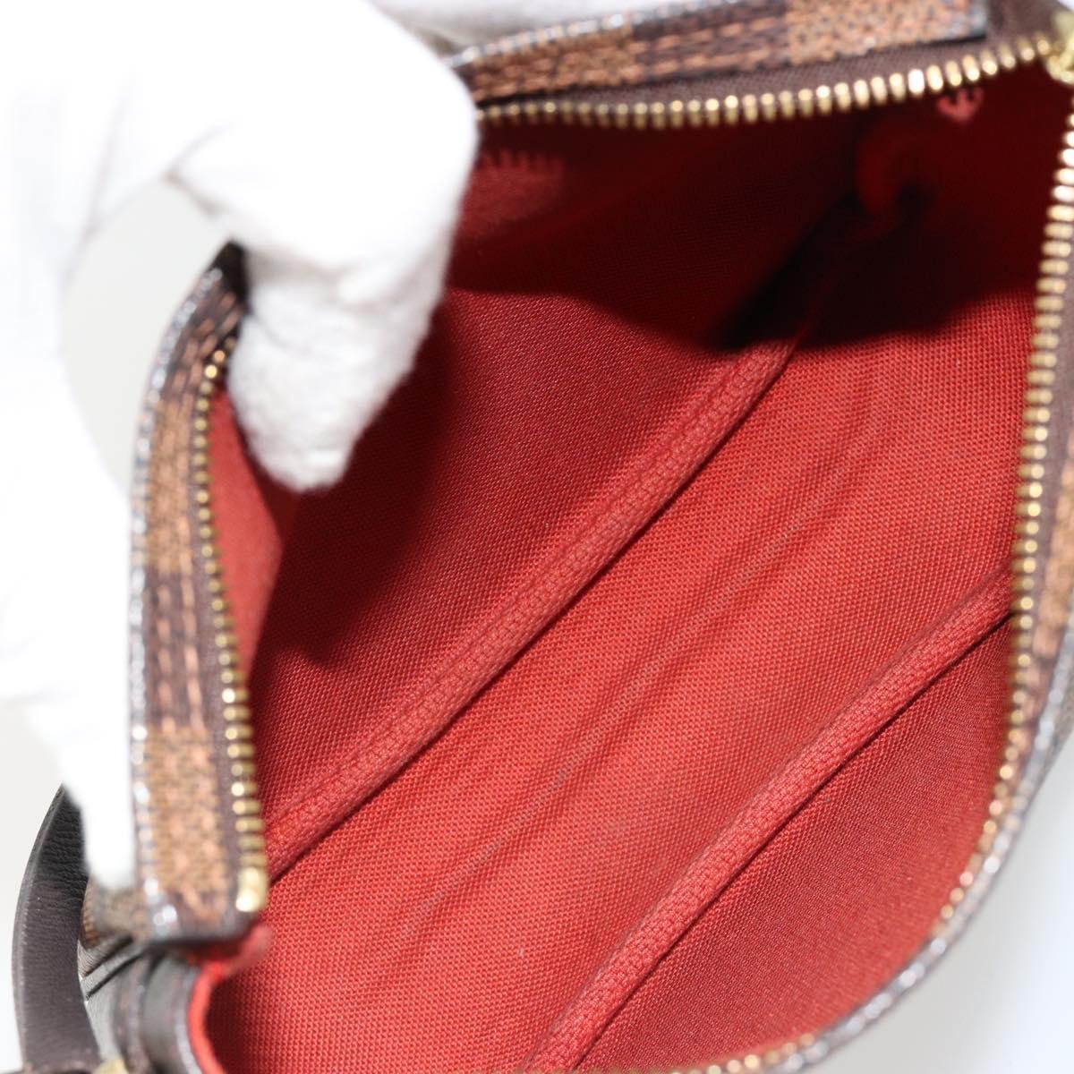 LOUIS VUITTON Damier Ebene Trousse Makeup Pouch N51982 LV Auth ar13958V