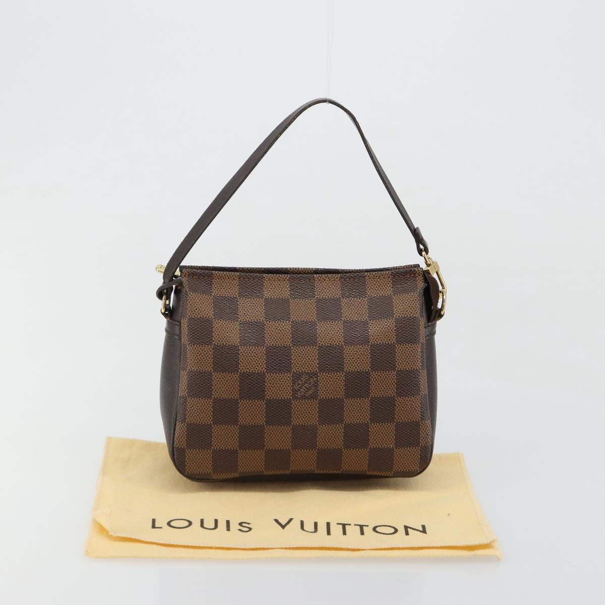 LOUIS VUITTON Damier Ebene Trousse Makeup Pouch N51982 LV Auth ar13958V