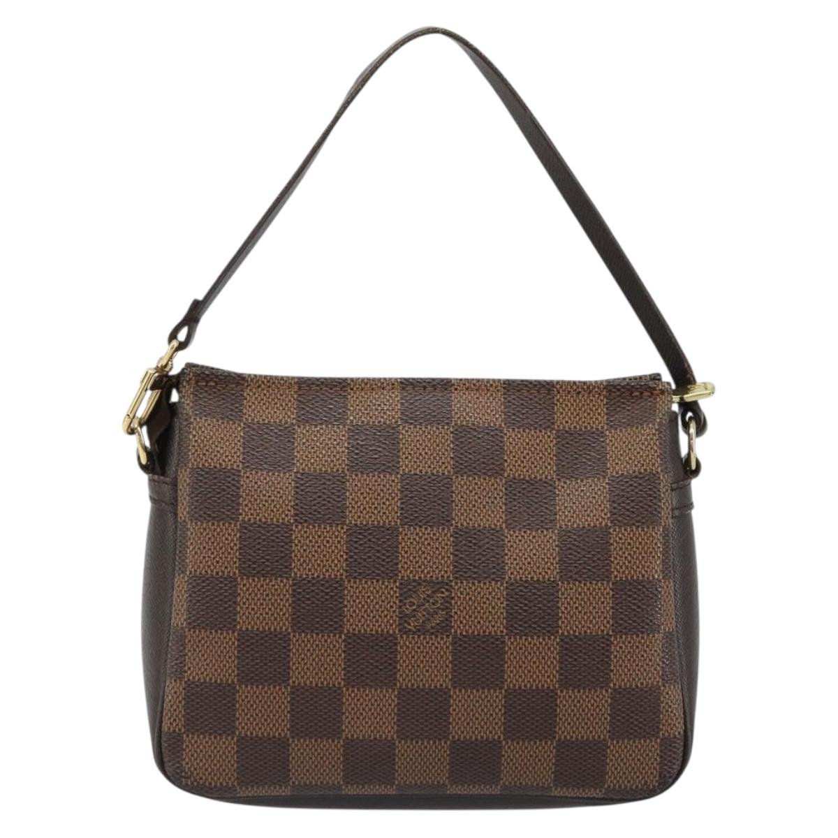 LOUIS VUITTON Damier Ebene Trousse Makeup Pouch N51982 LV Auth ar13958V