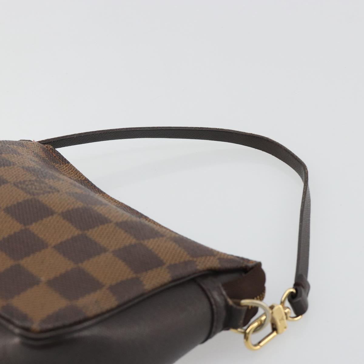 LOUIS VUITTON Damier Ebene Trousse Makeup Pouch N51982 LV Auth ar13958V