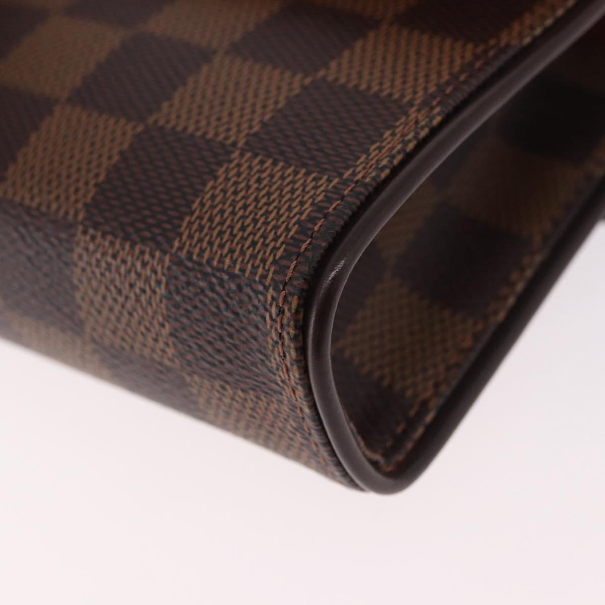 LOUIS VUITTON Damier Ebene Pochette Florentine Waist Bag N51856 LV Auth ar13959V