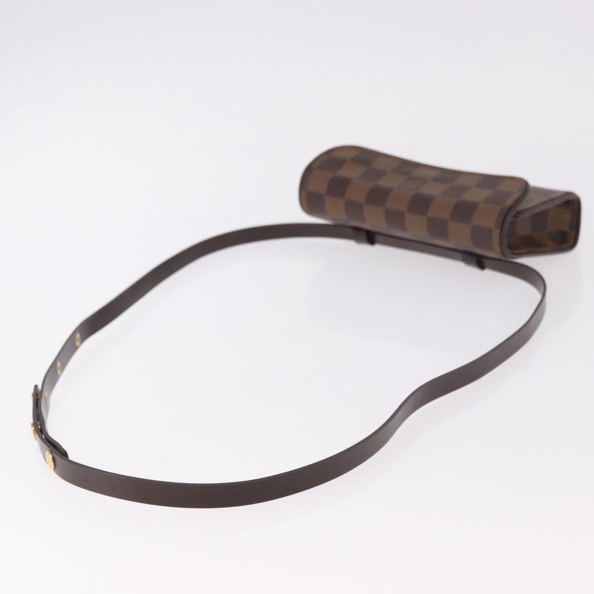 LOUIS VUITTON Damier Ebene Pochette Florentine Waist Bag N51856 LV Auth ar13959V