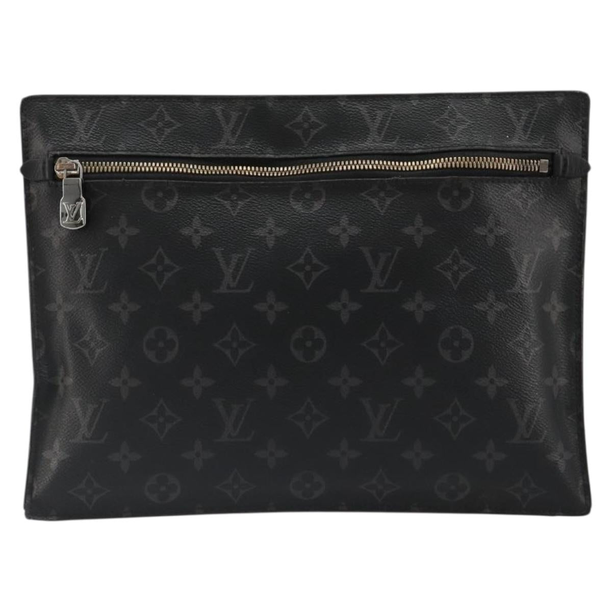 LOUIS VUITTON Monogram Eclipse Grand Sac Pouch M44733 LV Auth ar13960