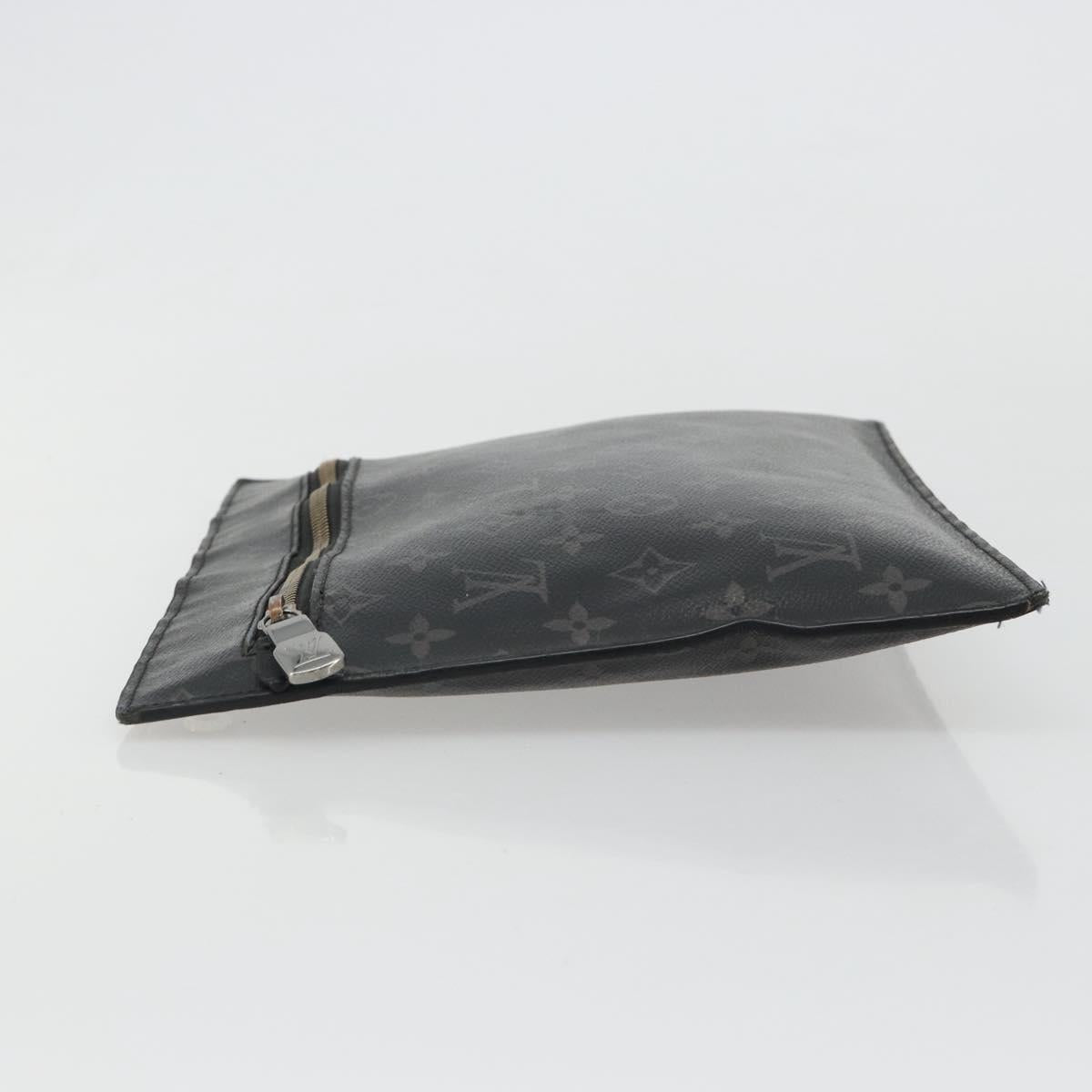 LOUIS VUITTON Monogram Eclipse Grand Sac Pouch M44733 LV Auth ar13960