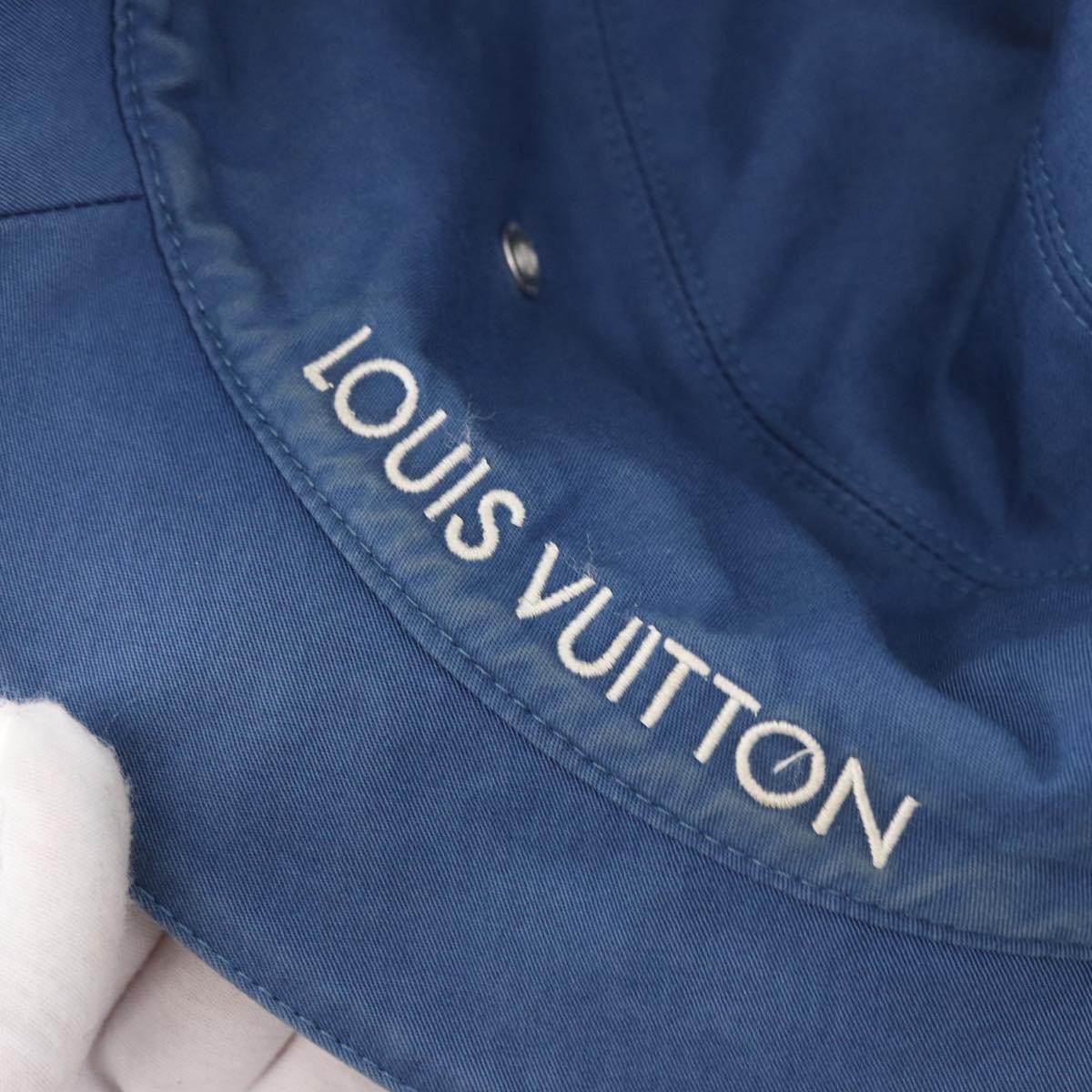LOUIS VUITTON Monogram Denim Bucket hat Hat Blue LV Auth ar13961A