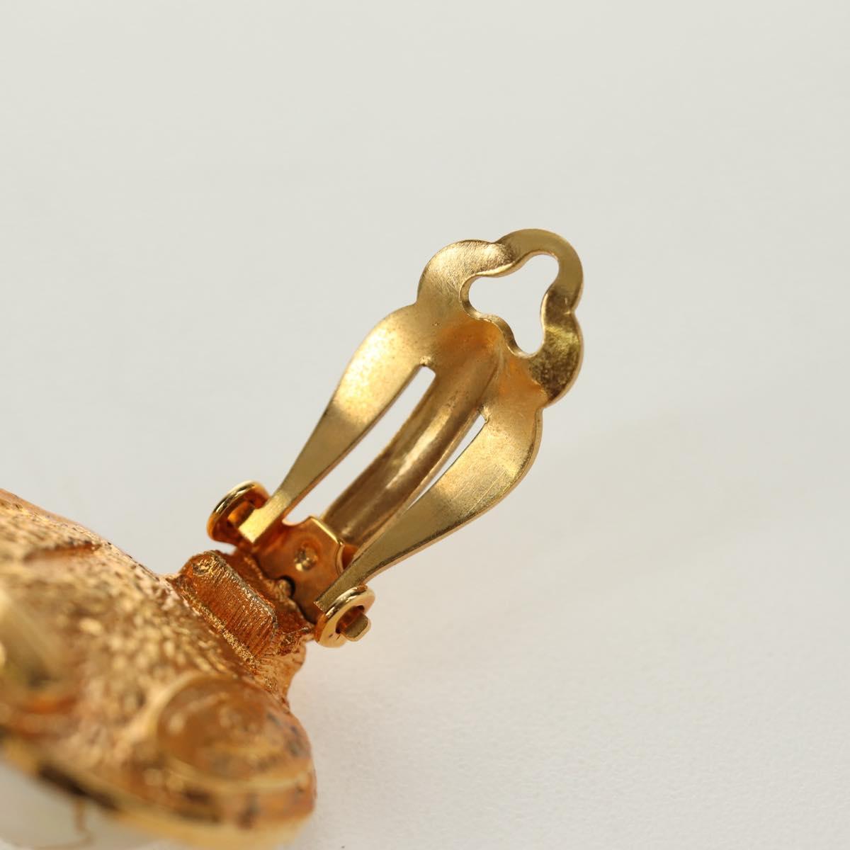 CHANEL Earring metal Gold Tone CC Auth ar13965V