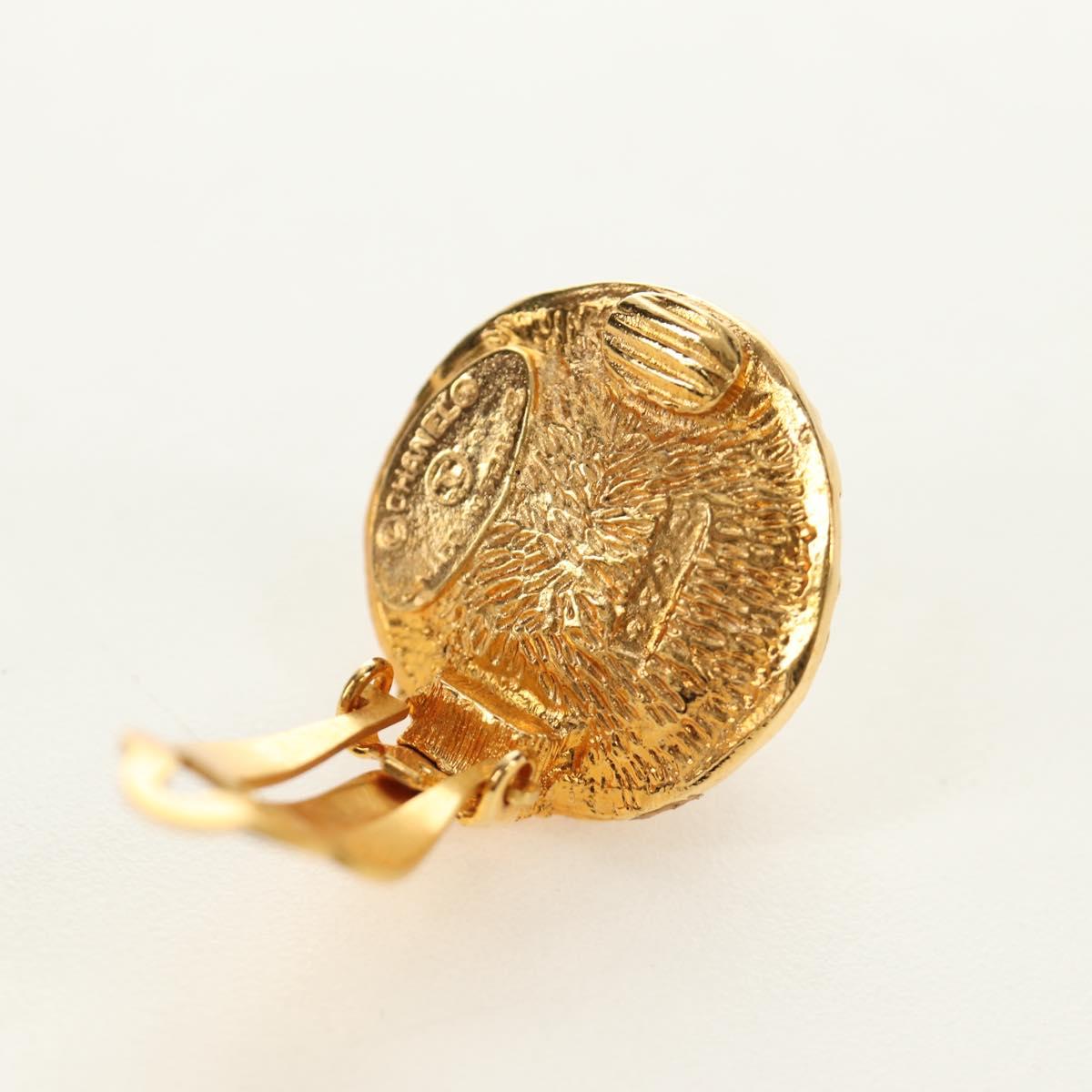 CHANEL Earring metal Gold Tone CC Auth ar13965V