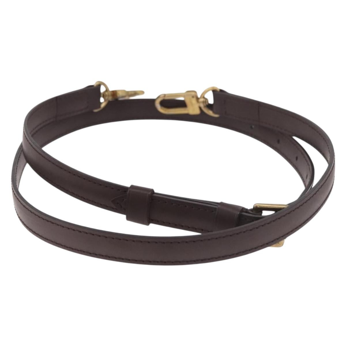 LOUIS VUITTON Adjustable Damier Shoulder Strap 37""-44.1"" Brown LV Auth ar13968