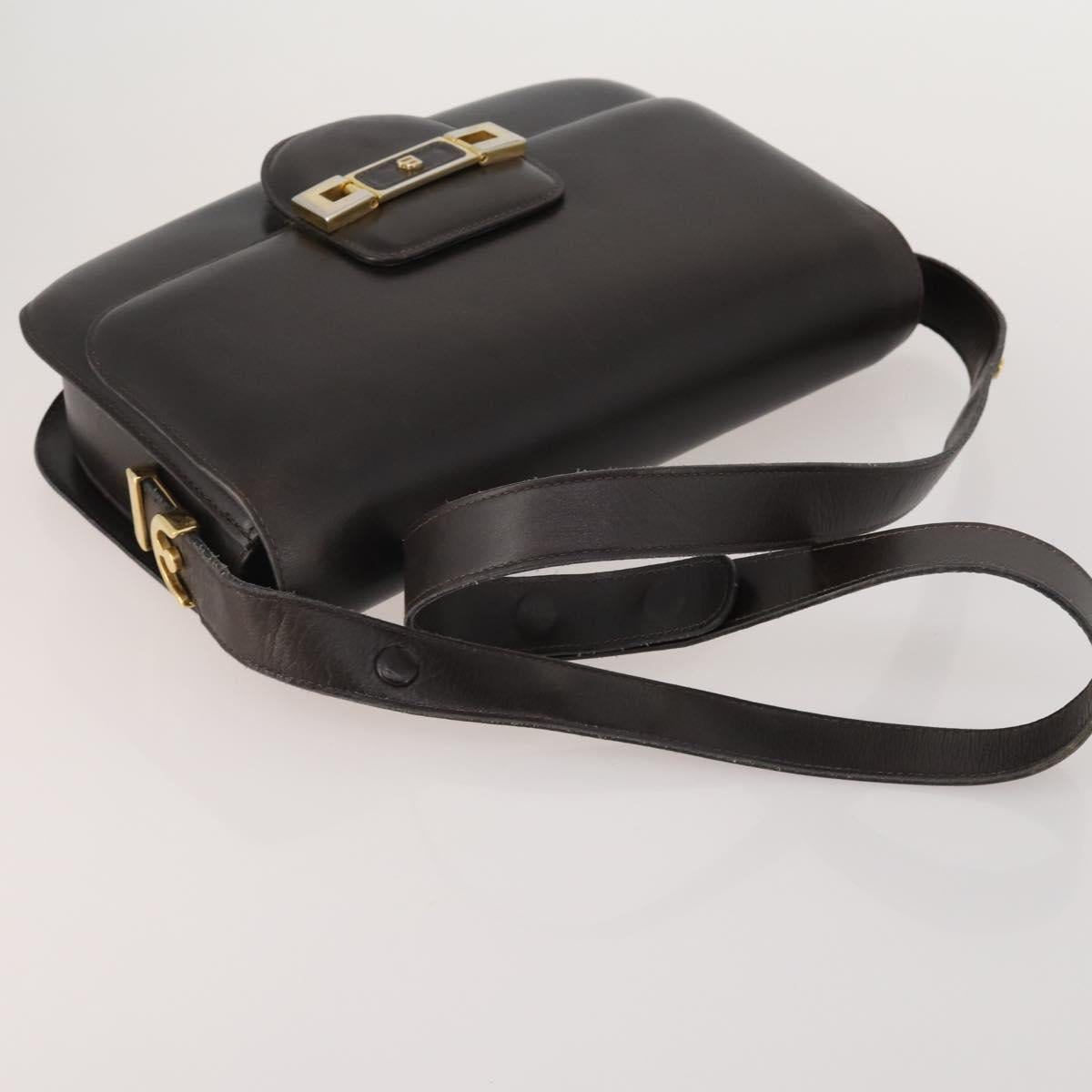 BALLY Chloe Shoulder Bag Suede Leather 2way 2 Set Dark Brown Beige Auth ar13975