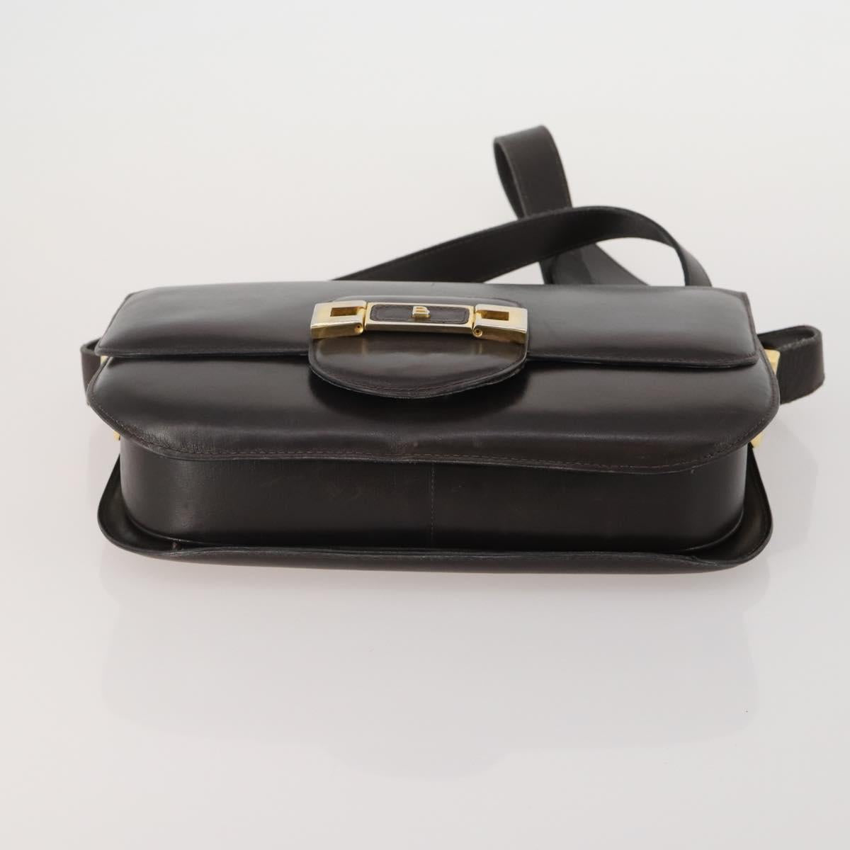 BALLY Chloe Shoulder Bag Suede Leather 2way 2 Set Dark Brown Beige Auth ar13975