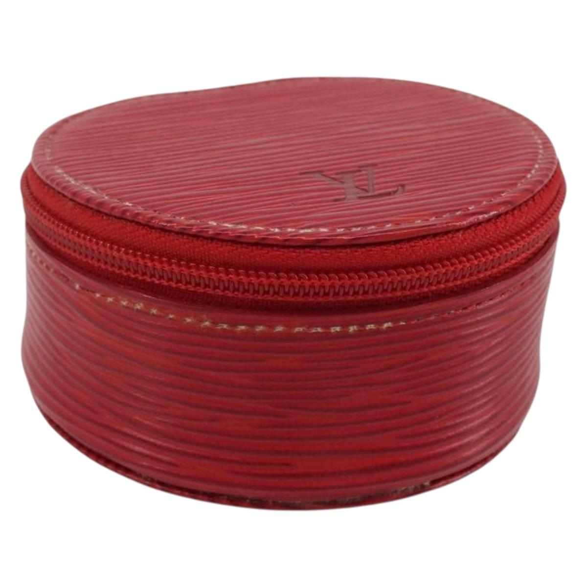 LOUIS VUITTON Epi Ecrin Bijou 8 Jewelry Box Red M48227 LV Auth ar13982
