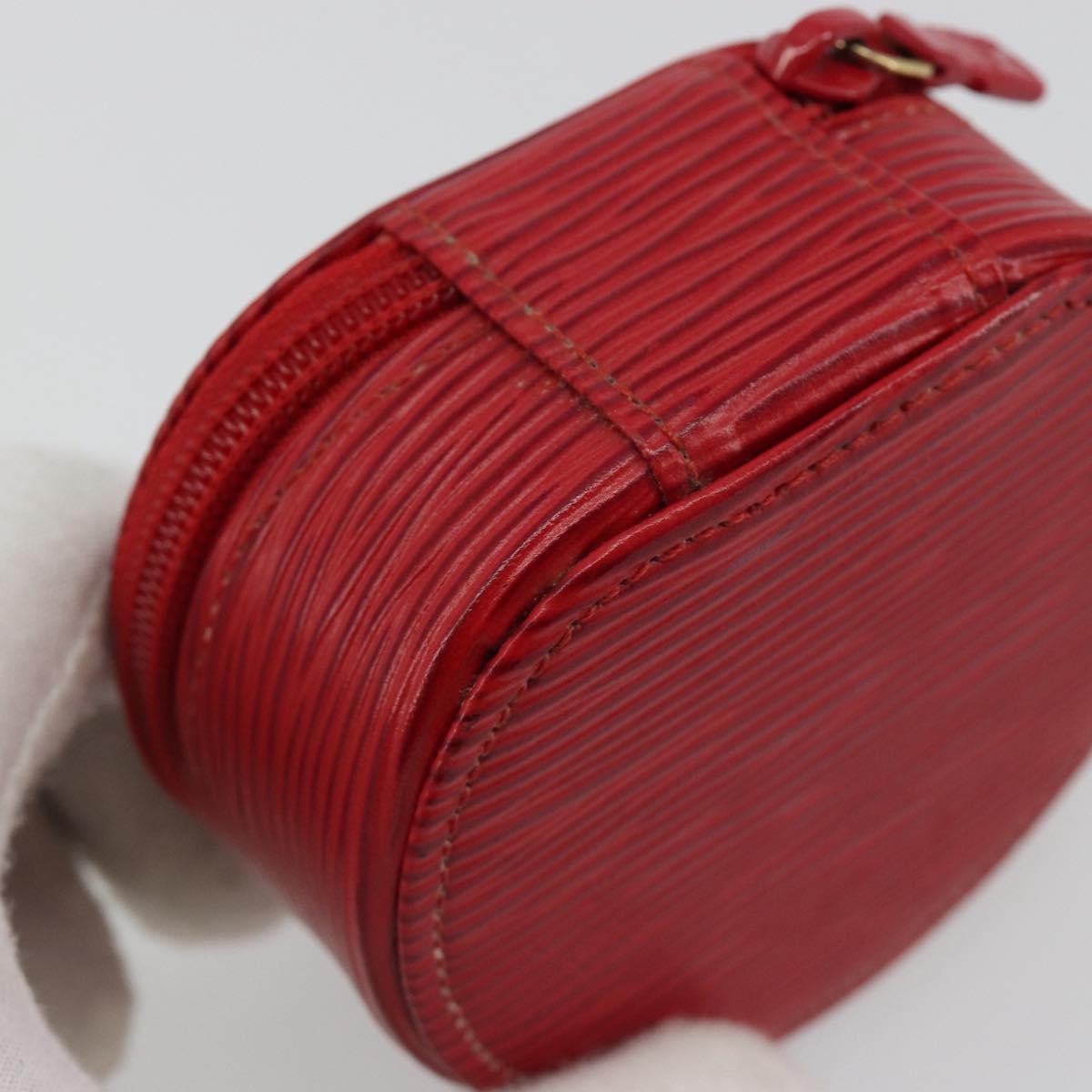 LOUIS VUITTON Epi Ecrin Bijou 8 Jewelry Box Red M48227 LV Auth ar13982