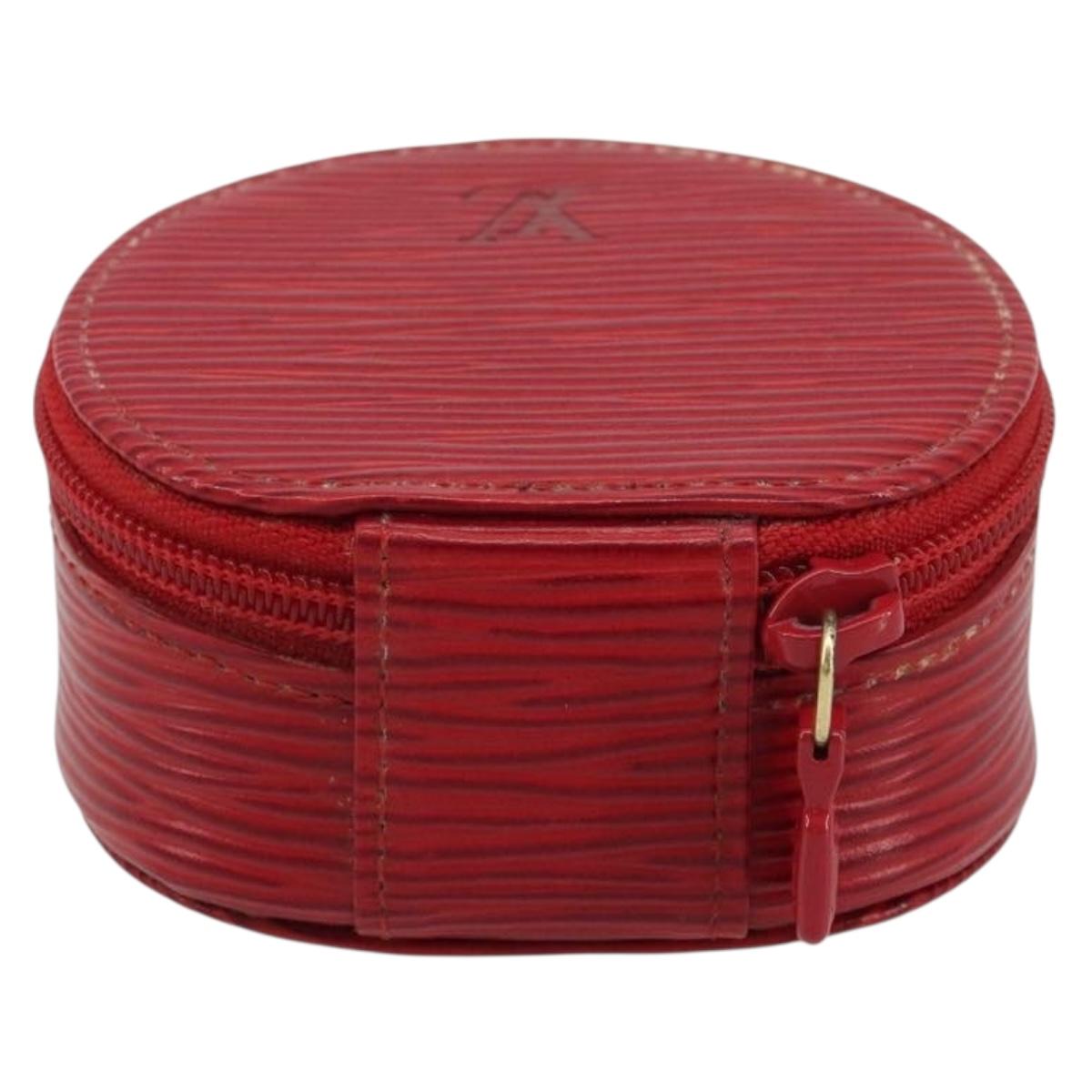 LOUIS VUITTON Epi Ecrin Bijou 8 Jewelry Box Red M48227 LV Auth ar13982