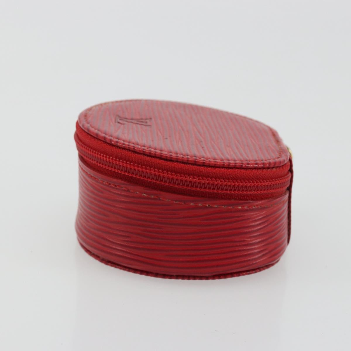 LOUIS VUITTON Epi Ecrin Bijou 8 Jewelry Box Red M48227 LV Auth ar13982