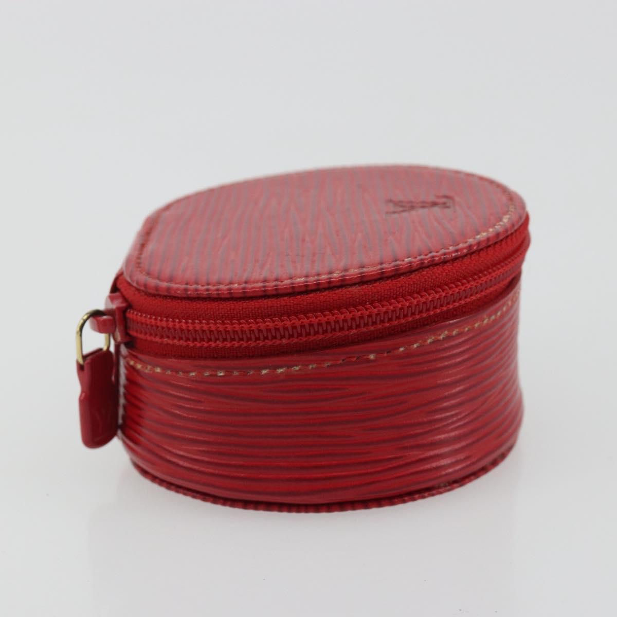 LOUIS VUITTON Epi Ecrin Bijou 8 Jewelry Box Red M48227 LV Auth ar13982