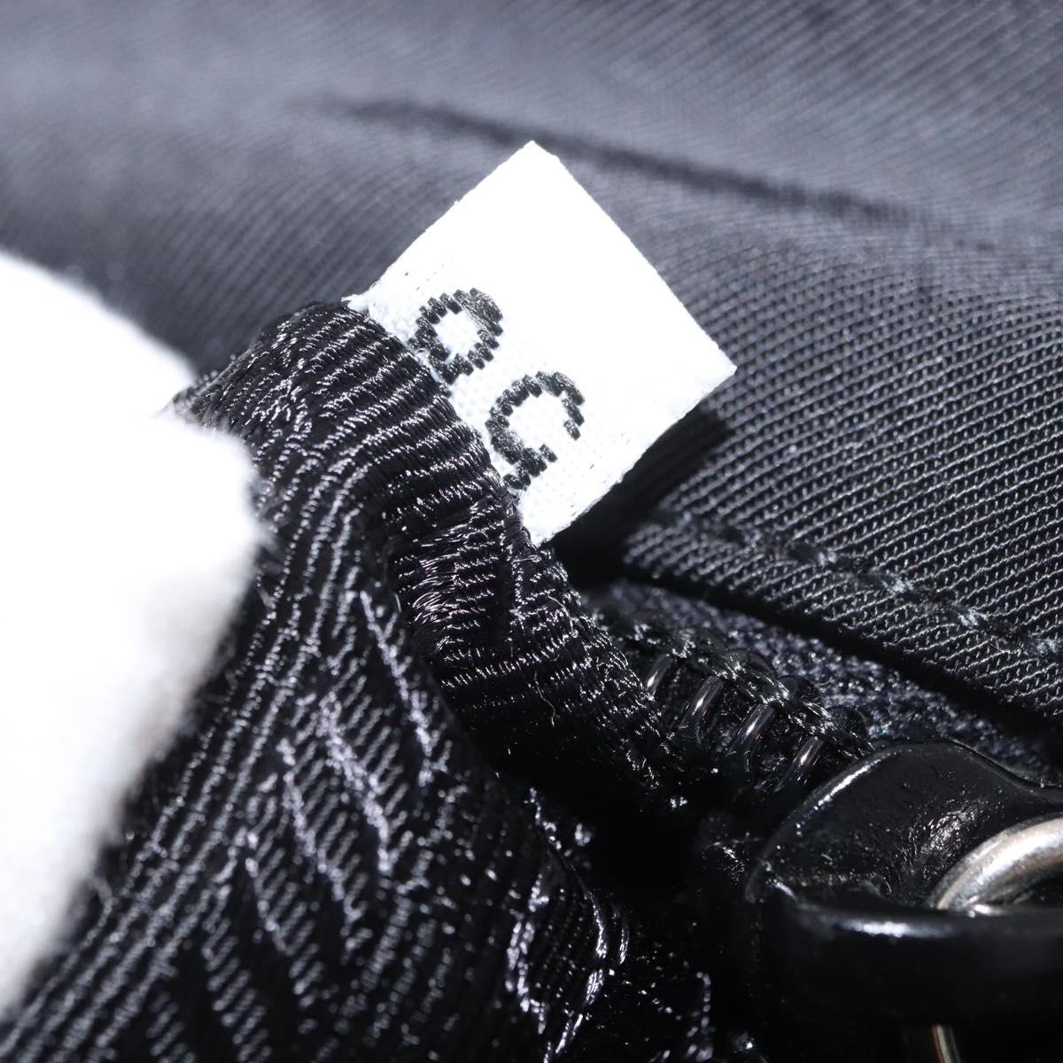 PRADA Shoulder Bag Nylon Black Silver Auth ar13984