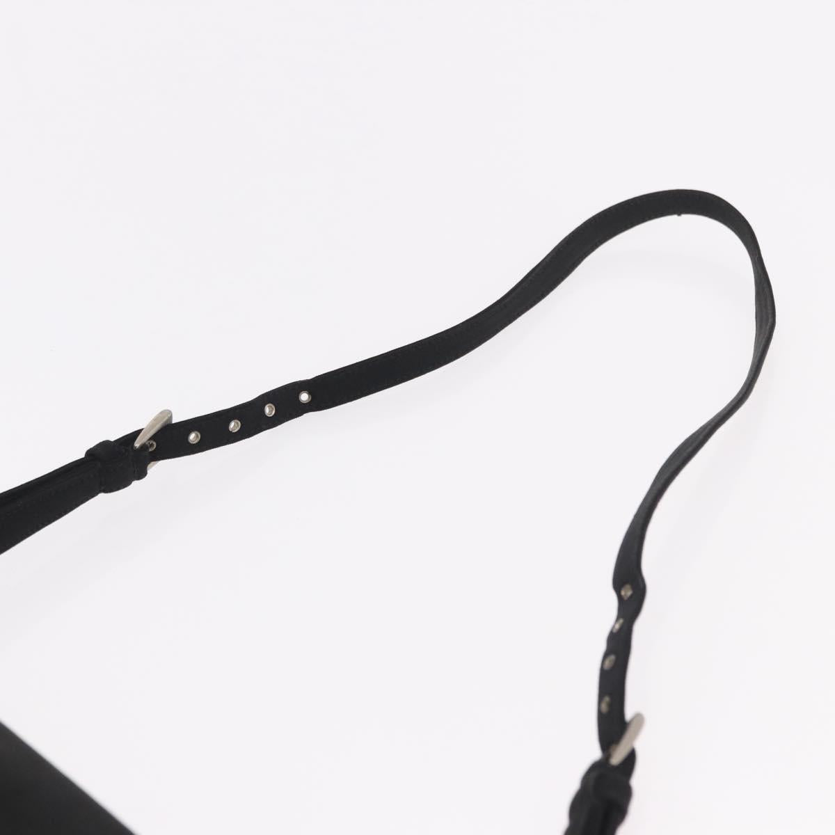 PRADA Shoulder Bag Nylon Black Silver Auth ar13984