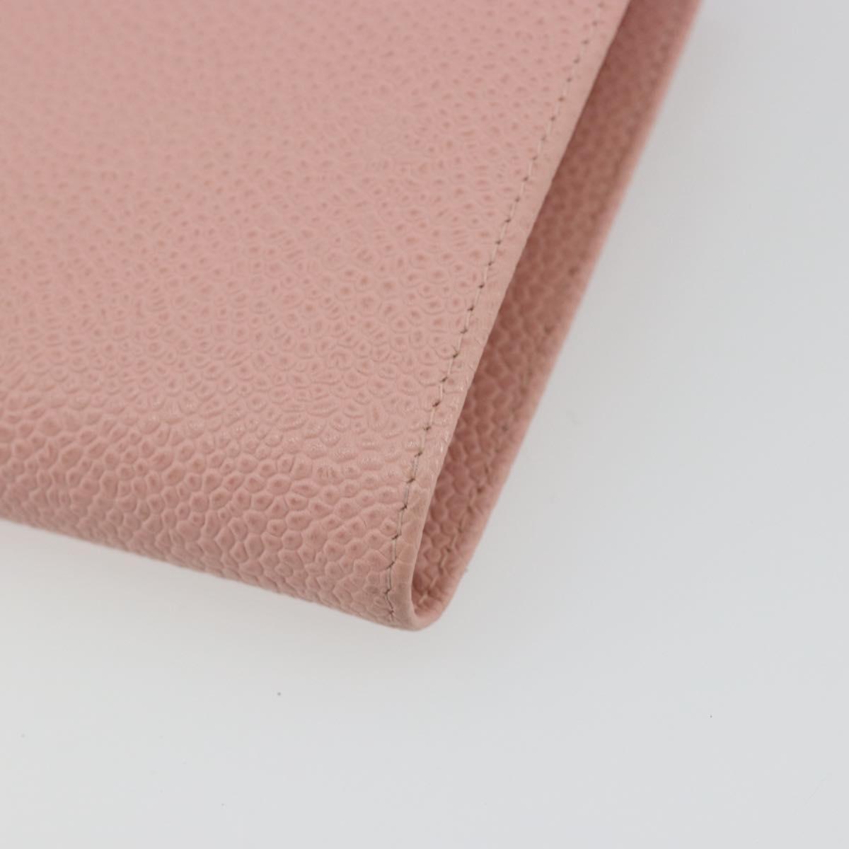 CHANEL Long Wallet Caviar Skin Pink Gold CC Auth ar13987A