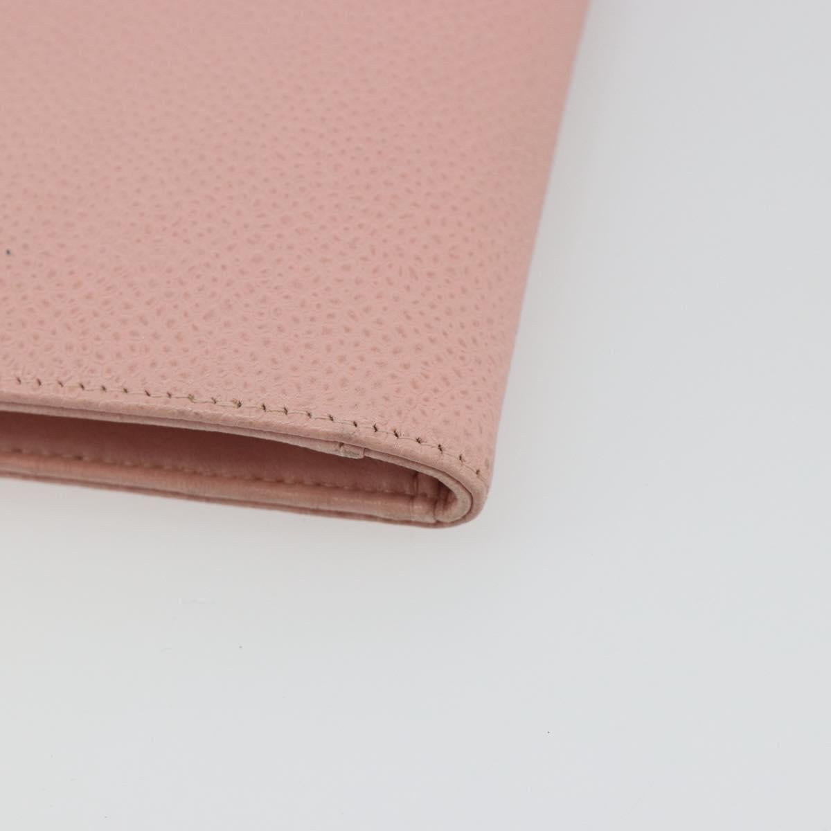 CHANEL Long Wallet Caviar Skin Pink Gold CC Auth ar13987A