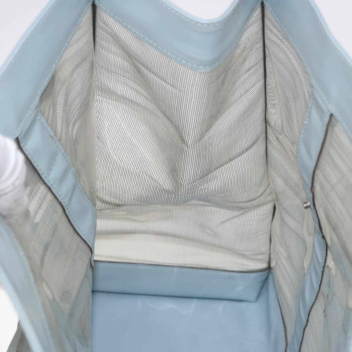 GUCCI Tote Bag Mesh Light Blue Silver 002 3754 0404 Auth ar13988