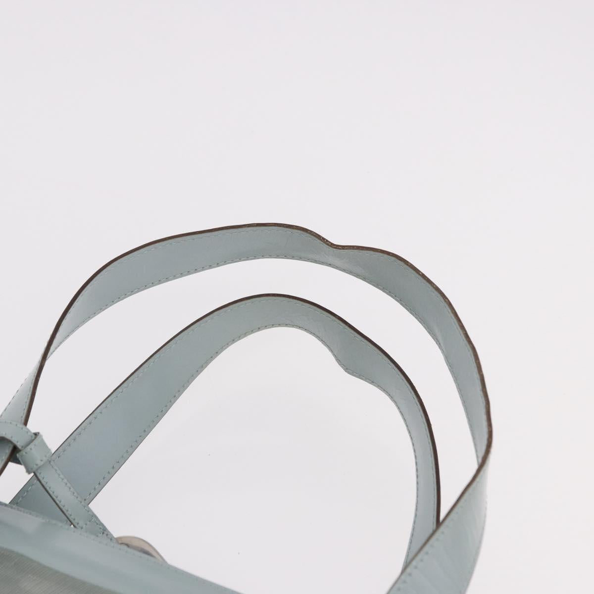 GUCCI Tote Bag Mesh Light Blue Silver 002 3754 0404 Auth ar13988