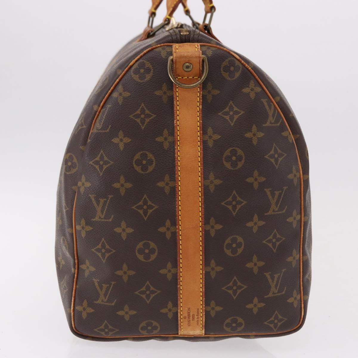 LOUIS VUITTON Monogram Keepall Bandouliere 50 Boston Bag M41416 LV Auth ar13990