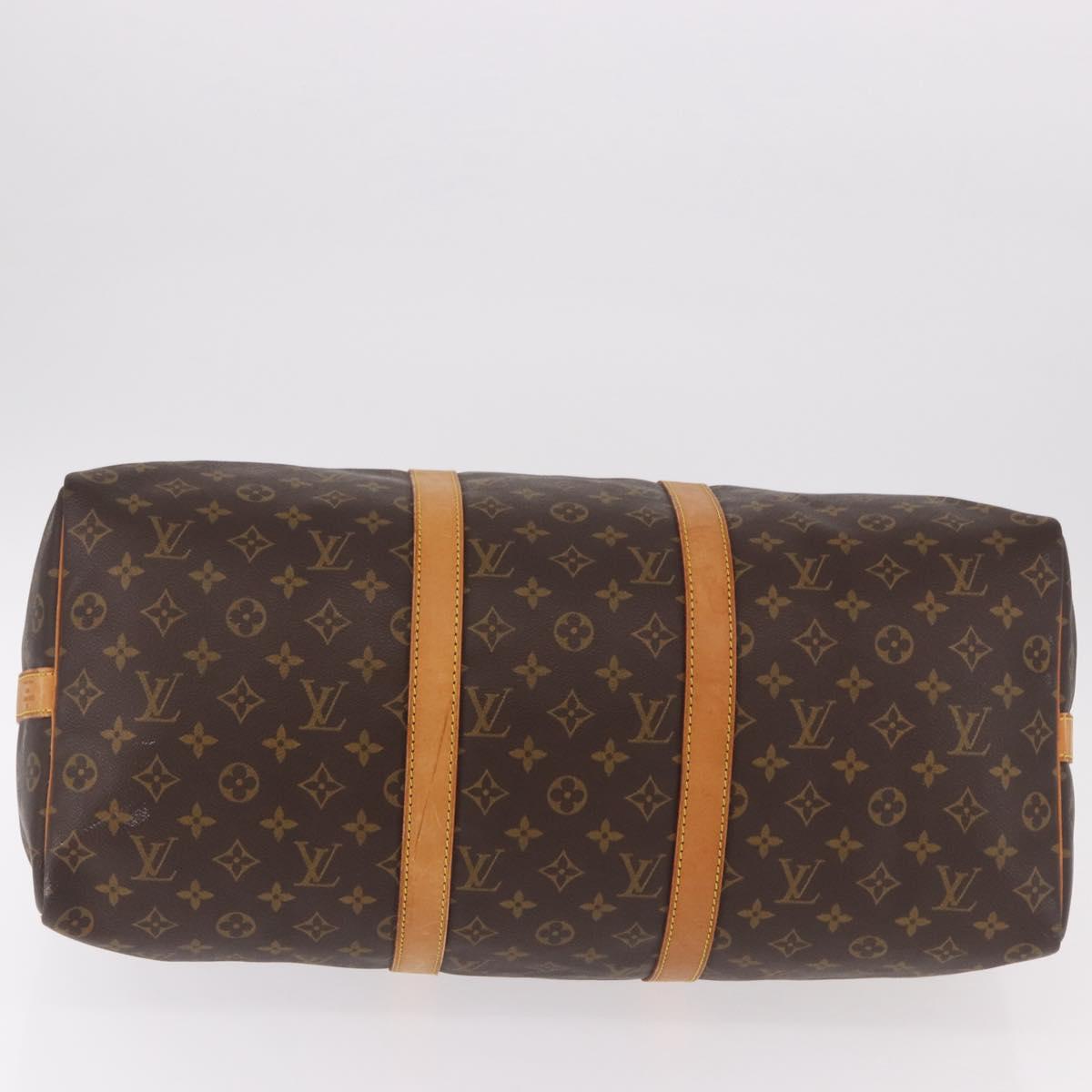 LOUIS VUITTON Monogram Keepall Bandouliere 50 Boston Bag M41416 LV Auth ar13990