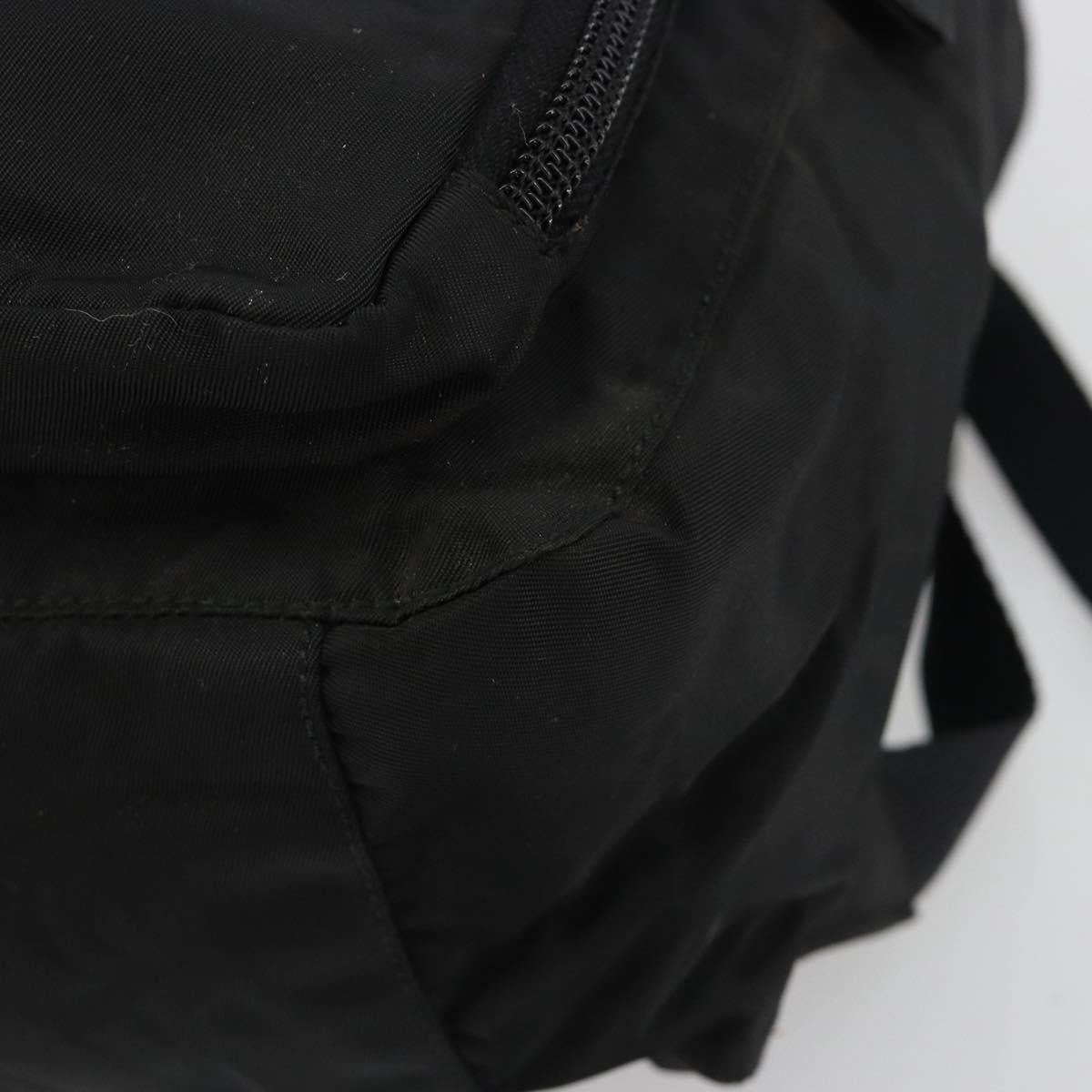 PRADA Backpack Nylon Black Silver Auth ar13994