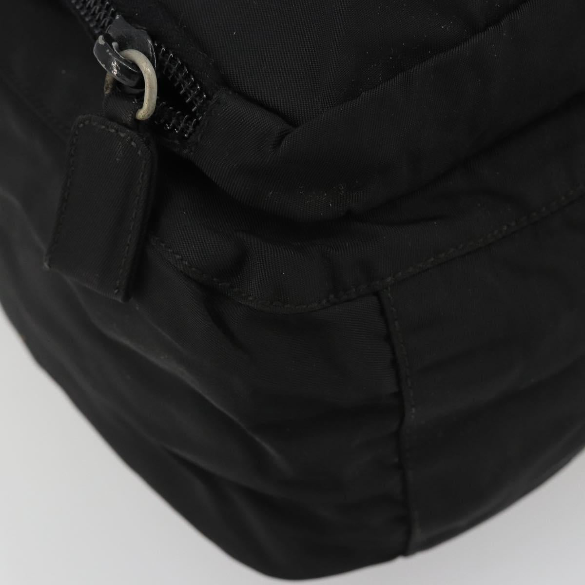 PRADA Backpack Nylon Black Silver Auth ar13994