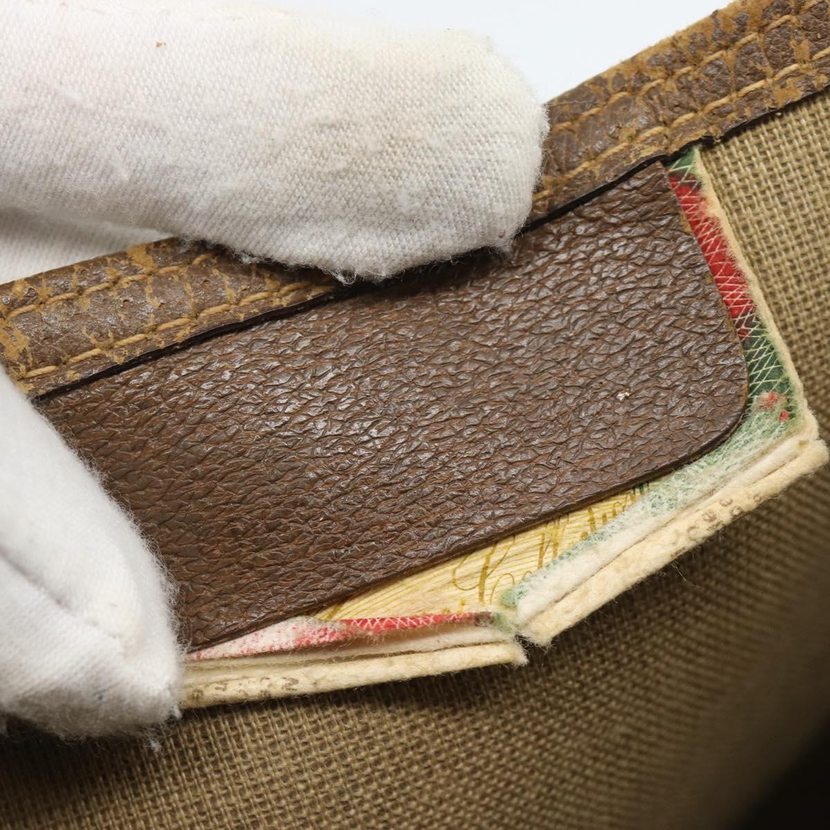 GUCCI GG Supreme Web Sherry Line Tote Bag PVC Beige Gold Auth ar13997