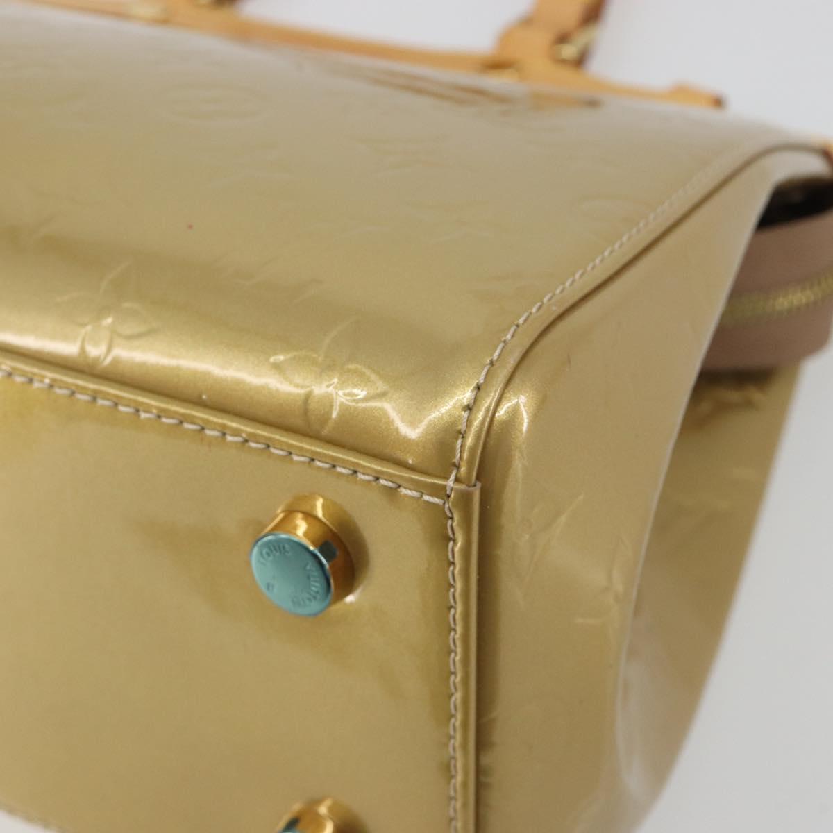 LOUIS VUITTON Monogram Vernis Blair MM Bag 2way Beige Poodle M91755 Auth ar14002A