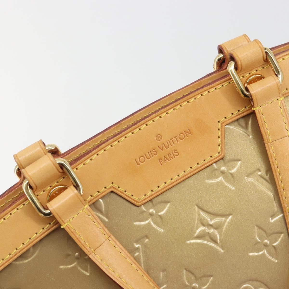 LOUIS VUITTON Monogram Vernis Blair MM Bag 2way Beige Poodle M91755 Auth ar14002A
