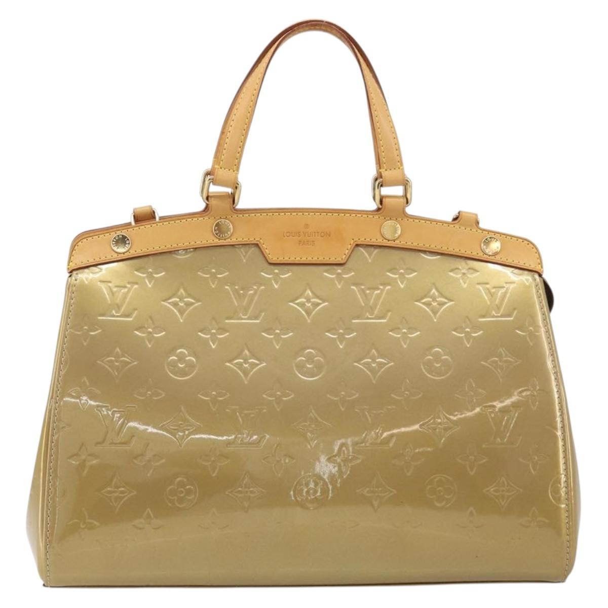 LOUIS VUITTON Monogram Vernis Blair MM Bag 2way Beige Poodle M91755 Auth ar14002A