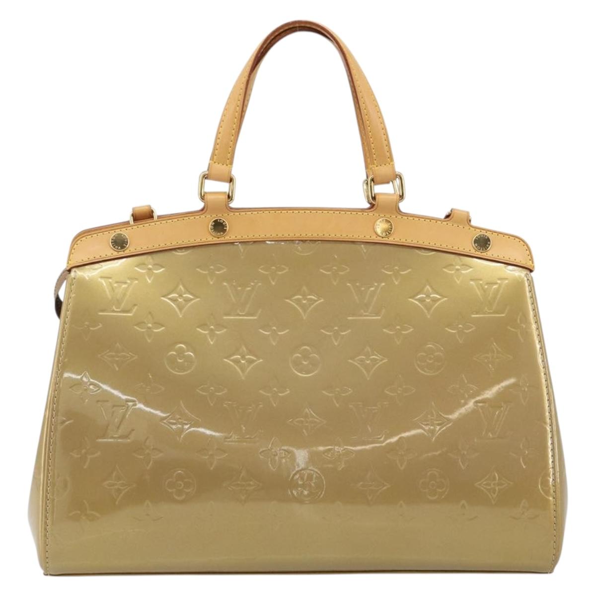 LOUIS VUITTON Monogram Vernis Blair MM Bag 2way Beige Poodle M91755 Auth ar14002A