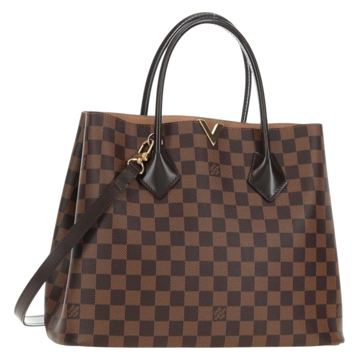 LOUIS VUITTON Damier Ebene Kensington Hand Bag N41435 LV Auth ar14003SAV
