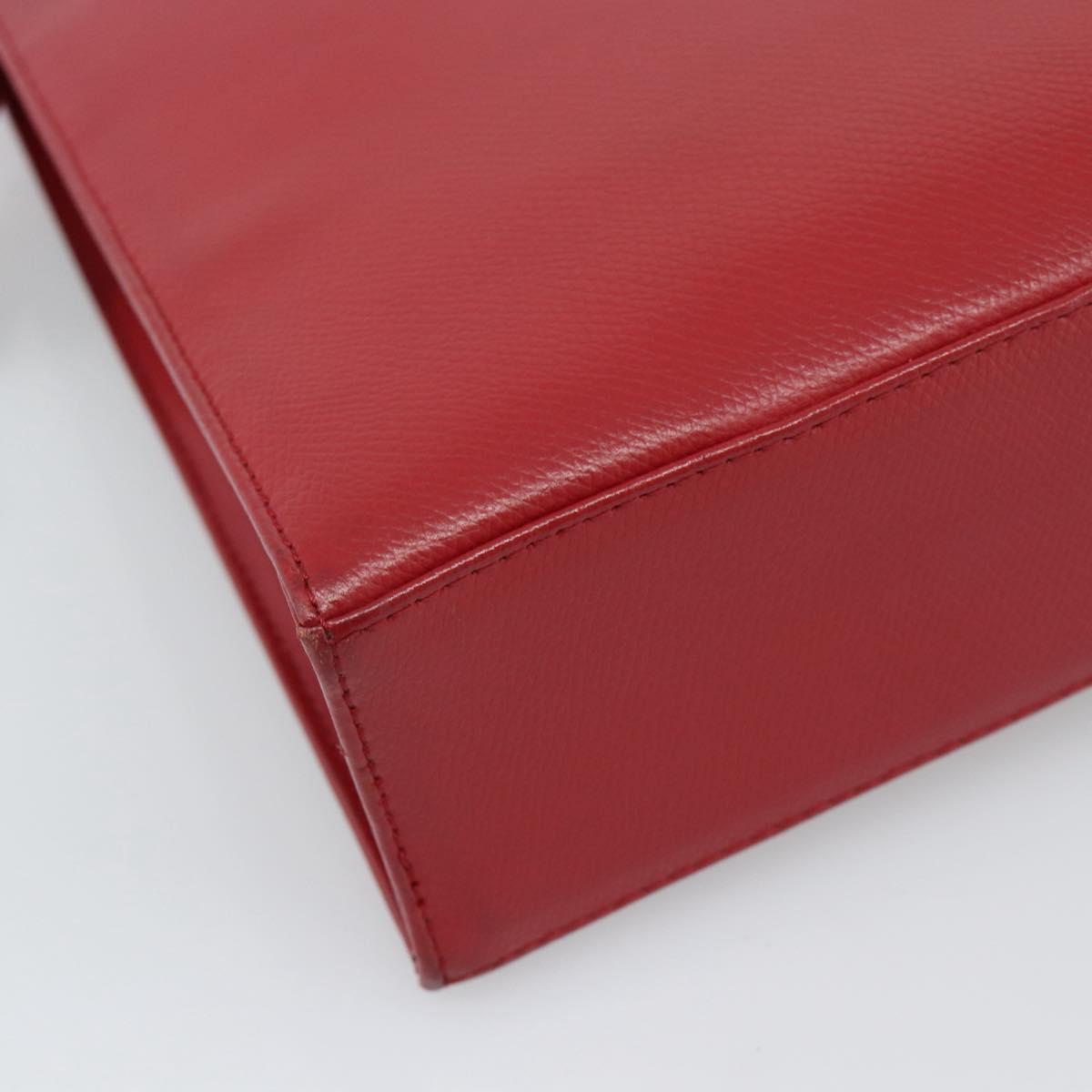 MCM Shoulder Bag Leather Red Gold Auth ar14008